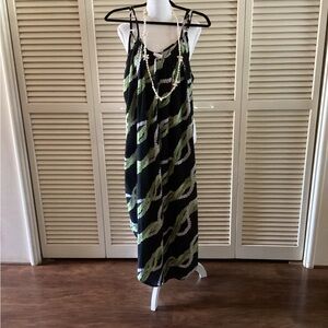 Stylish Black and Green Women's Dress